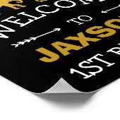 Safari Oerwoud WILD ONE Tropical Birthday Welcome Poster (Hoek)