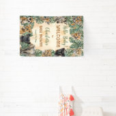 Safari Oerwoud Wilde dieren Hallo Baby shower Spandoek (Insitu)