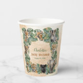 Safari Oerwoud Wilde Dieren Neutraal Baby shower Papieren Bekers (Voorkant)
