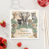 Safari Oerwoud Wilde Dieren Neutraal Baby shower Servet (Insitu)