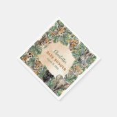 Safari Oerwoud Wilde Dieren Neutraal Baby shower Servet (Hoek)