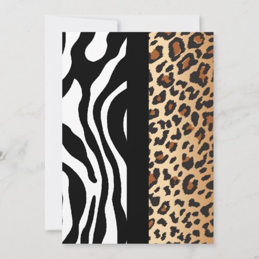 Safari Oerwoud Zebra Leopard ONE 1e verjaardagsfee Kaart (Achterkant)