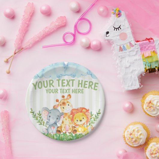 Safari Oerwoud Zoo Animal Borden Papieren Bordje (Feest)