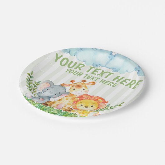 Safari Oerwoud Zoo Animal Borden Papieren Bordje (Gekanteld)