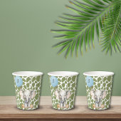 Safari Oerwoud Zoo Animal Elephant Birthday Papieren Bekers