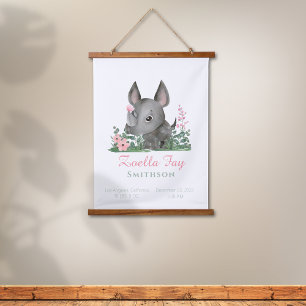 Safari Oerwoud Zoo Animal Rhino Decor Hangend Wandkleed