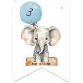 Safari Oerwoud Zoo Animals Elephant Balloon Vlaggetjes (Eerste vlag)