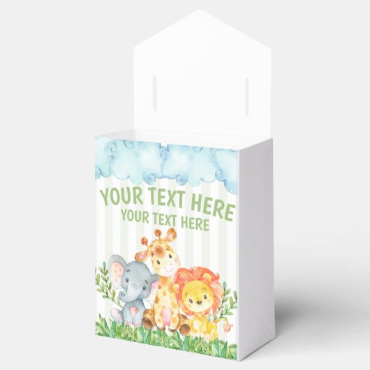 Safari Oerwoud Zoo Dier Party Favor Box Bedankdoosjes (Geopend)