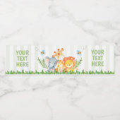 Safari Oerwoud Zoo Dieren Waterflesetiket Waterfles Etiket (Enkel label)