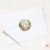 Safari Oerwoud ZOO Leuke Dieren Wild 3e Verjaardag Ronde Sticker (Envelop)