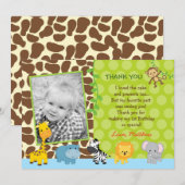 Safari Oerwouden Birthday Dank je wel Bedankkaart (Voorkant / Achterkant)