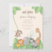 Safari Oerwouden Modern Baby shower Kaart (Voorkant)