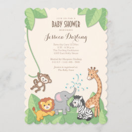 Safari Oerwouden Modern Baby shower Kaart