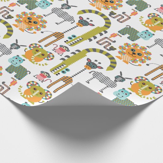 Safari-Oerwouden van het kind - Verpakkingspapier Cadeaupapier (Hoek)