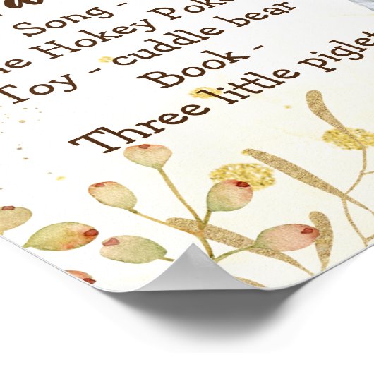 Safari oerwouden wild één verjaardagsmijlpaal poster (Hoek)