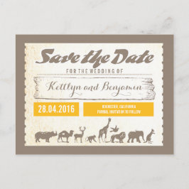 Safari of Zoo Wildlife Save the Date Briefkaarten