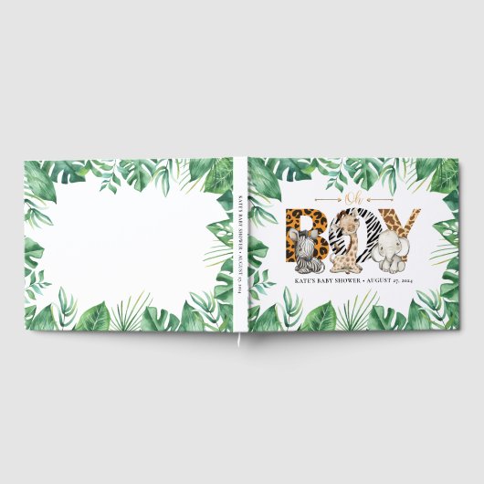 Safari Oh Boy! Baby shower Gastenboek (Volledig)
