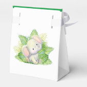 Safari-olifant Birthday Favor Box Bedankdoosjes (Achterkant)