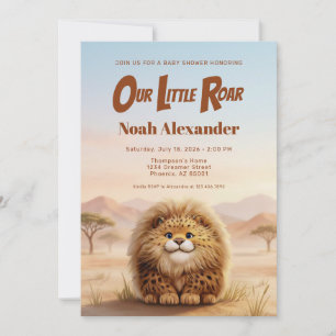 Safari Onze Kleine Brul Fluffy Luipaard Baby Showe Kaart