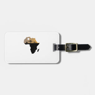 safari op het afrikaanse continent bagagelabel