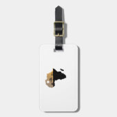 safari op het afrikaanse continent bagagelabel (Voorkant verticaal)