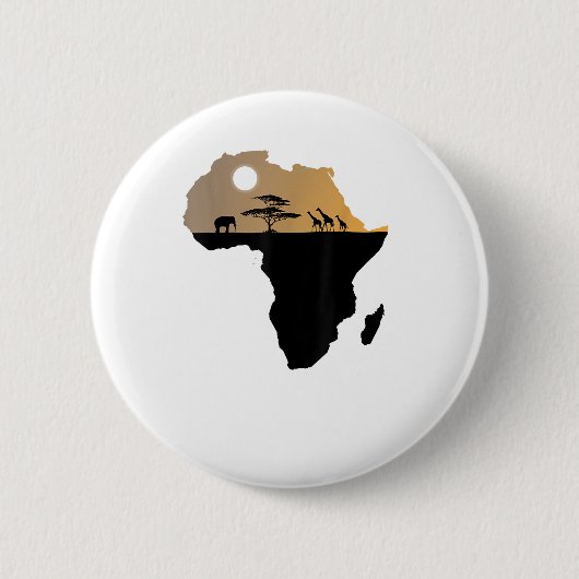 safari op het afrikaanse continent ronde button 5,7 cm (Voorkant)