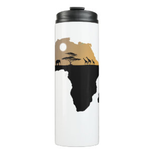 safari op het afrikaanse continent thermosbeker
