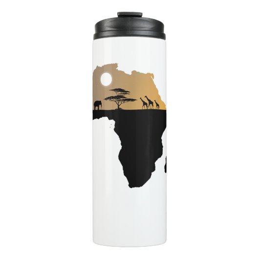 safari op het afrikaanse continent thermosbeker (Voorkant)