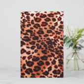 Safari oranje kunst briefpapier (Staand voorkant)