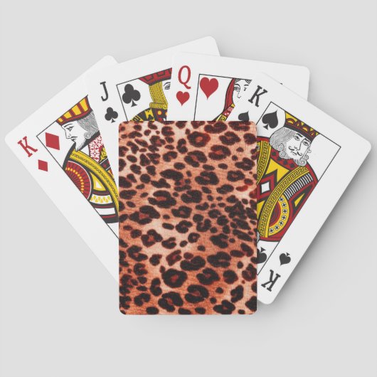 Safari oranje kunst pokerkaarten (Achterkant)