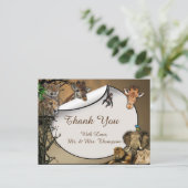 Safari Outdoor Bedankt Aankondigingskaart (Staand voorkant)