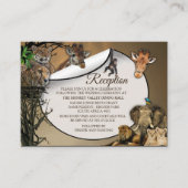 Safari Outdoor Bruiloft Receptie Enclosure Kaart (Voorkant)