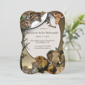 Safari Outdoor Lunch Bruidsfeest Kaart (Staand voorkant)