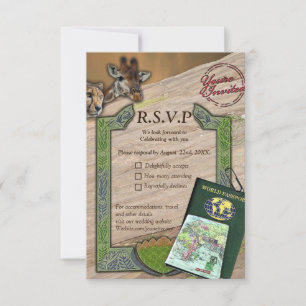 Safari Outdoor RSVP-kaart RSVP Kaartje