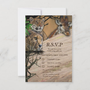 Safari Outdoor RSVP-kaart RSVP Kaartje