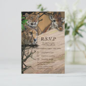 Safari Outdoor RSVP-kaart RSVP Kaartje (Staand voorkant)