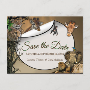 Safari Outdoor Save the Date Aankondigingskaart