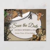 Safari Outdoor Save the Date Aankondigingskaart (Voorkant)