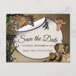 Safari Outdoor Save the Date Aankondigingskaart