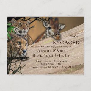 Safari Outdoor Verloving Uitnodiging Briefkaart