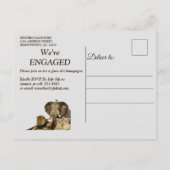 Safari Outdoor Verloving Uitnodiging Briefkaart (Achterkant)