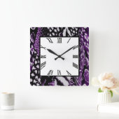 Safari Paars Vierkante Klok (Huis)