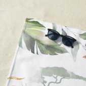 Safari Palm Bladeren Bruids Script Mrs Strandlaken (In situ)