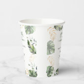 Safari Palm Leaves Koppels Baby shower Papieren Bekers (Links)