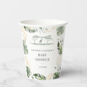 Safari Palm Leaves Koppels Baby shower Papieren Bekers (Voorkant)