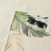 Safari Palm Leaves Tropical Wifey Script Huwelijks Strandlaken (In situ)