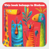 Safari Pals Abstract Sticker (Voorkant)