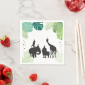Safari Paper Napkins Zoo Wilde Oerwoud Dieren Zwar Servet (Insitu)