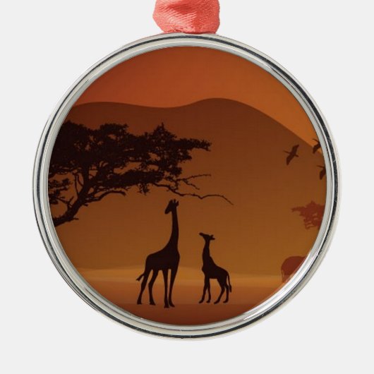 Safari park metalen ornament (Voorkant)