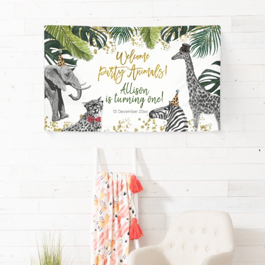 Safari Party Animal Birthday Banner (Insitu)